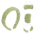 thumbnail image 3 of Unique Bargains 1 Pc Color Dot Wool Braided Headbands Green, 3 of 6
