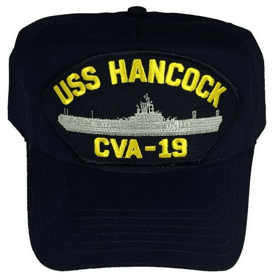 USS HANCOCK CVA-19 HAT NAVY SHIP ESSEX CLASS AIRCRAFT CARRIER FIGHTING HANNAH
