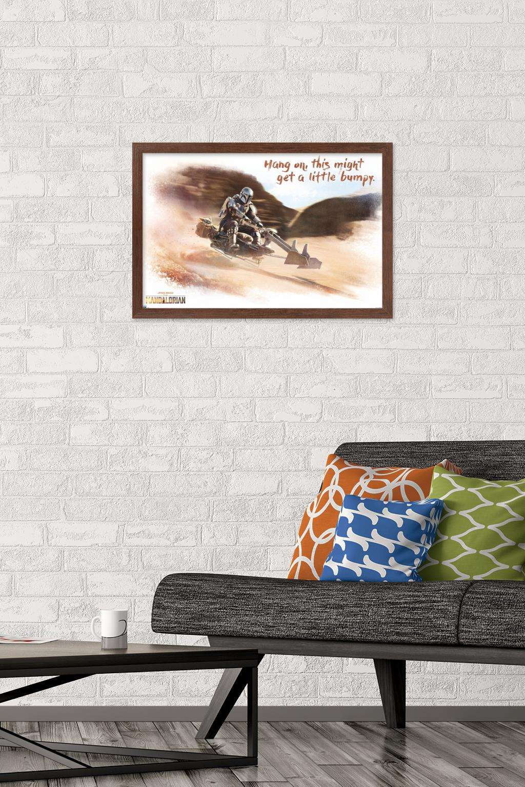 Star Wars: The Mandalorian - Ride Wall Poster, 14.725" x 22.375", Framed