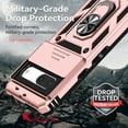 thumbnail image 5 of Allytech Compatible with Google Pixel 7 Case with Ring Holder Kickstand, Support Magnetic Car Mount Sliding Lens Protective Cover for Google Pixel 7 2022(6.3 inch), Rosegold, 5 of 9