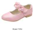 thumbnail image 2 of Qarigey Zapatos Niña Flores Blancas Ribetes Suaves Correa Ajustable Disponibles En Tallas Zapatos Niños Blancos Calzado Rosa 33/20.1cm, 2 of 6