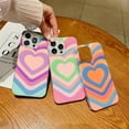 thumbnail image 5 of for iPhone Case,Cute Rainbow Love Heart Camera Lens Protection Soft Shockproof Phone Case (Purple,iPhone 12 Pro Max), 5 of 6