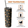 thumbnail image 6 of 20oz Black Fall Pumpkin Pattern Skinny Tumblers Stainless Steel Tumbler with Lid and Straw,Vacuum Insulated Double Wall Travel Tumbler Cups with Cleaning Brush for Coffee,Tea, 6 of 6