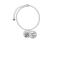 thumbnail image 2 of Delight Jewelry Silvertone Large Script Letter - B - 3/4'' Disc - Domed Thank You Charm Bracelet, 6"+2", 2 of 5