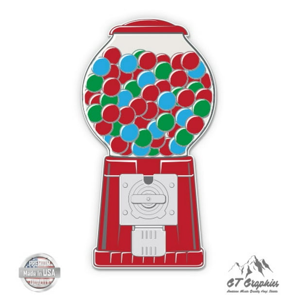 Vintage Gumball Machine 3" Vinyl Sticker For Car Laptop IPad Phone