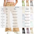 thumbnail image 4 of RQYYD School Uniform Pants for Girls Bell Bottom Pants High Stretch Elastic Waist Flare Trousers Size 5-16 Years Teen Girls Kids Back To School, 4 of 8