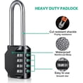 thumbnail image 2 of Combination Padlock Heavy Duty Lock - Weatherproof Padlock, Resettable Lock, 2.5inch Long Shackle 4-Digit Zinc Alloy Combination Lock for Shed Fence G, 2 of 5