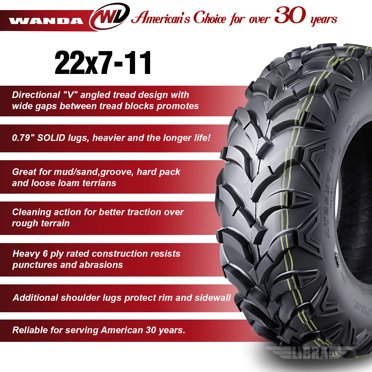 Autoforever ATV Mud Tires 22x10-9 6PR Set Of 2 - Fit Honda Recon 250 & Suzuki Ozark 250