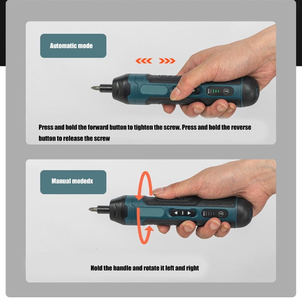 Industrial Electric Screwdriver 4 Torques Settings Rechargeable Magnetic Head