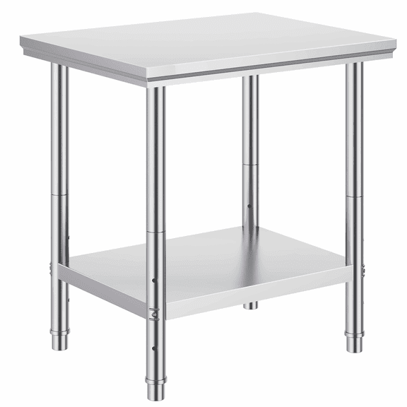 Commercial Worktable & Workstation 24 x 30 x 32 Inch Stainless Steel Work Table Heavy Duty Commercial Food Prep Work Table for Home, Kitchen, Restaurant Metal Prep Table with Adjustable Feet