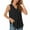 Black, variant on Women's Summer Sleeveless Chiffon Tank Tops Dressy Casual Blouse Loose V Neck Office Work Shirts, S-2XL