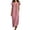 Pink, variant on Dxzfnsa Summer Dresses for Women 2026 Casual Dresses V Neck Puff Sleeve Empire Waist A-Line Maxi Dress S-2XL