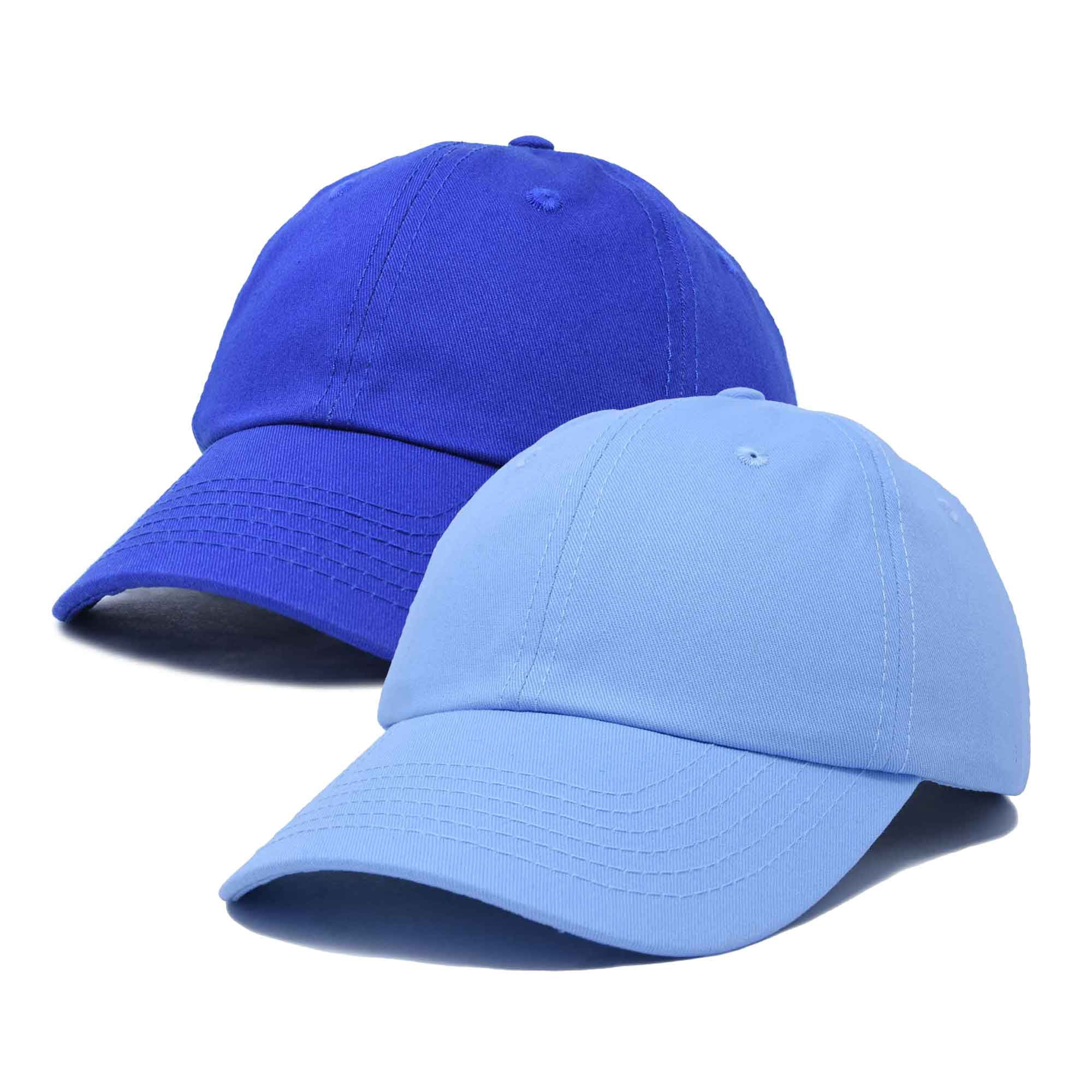 DALIX Plain Dad Hats 2 Pack in Royal 