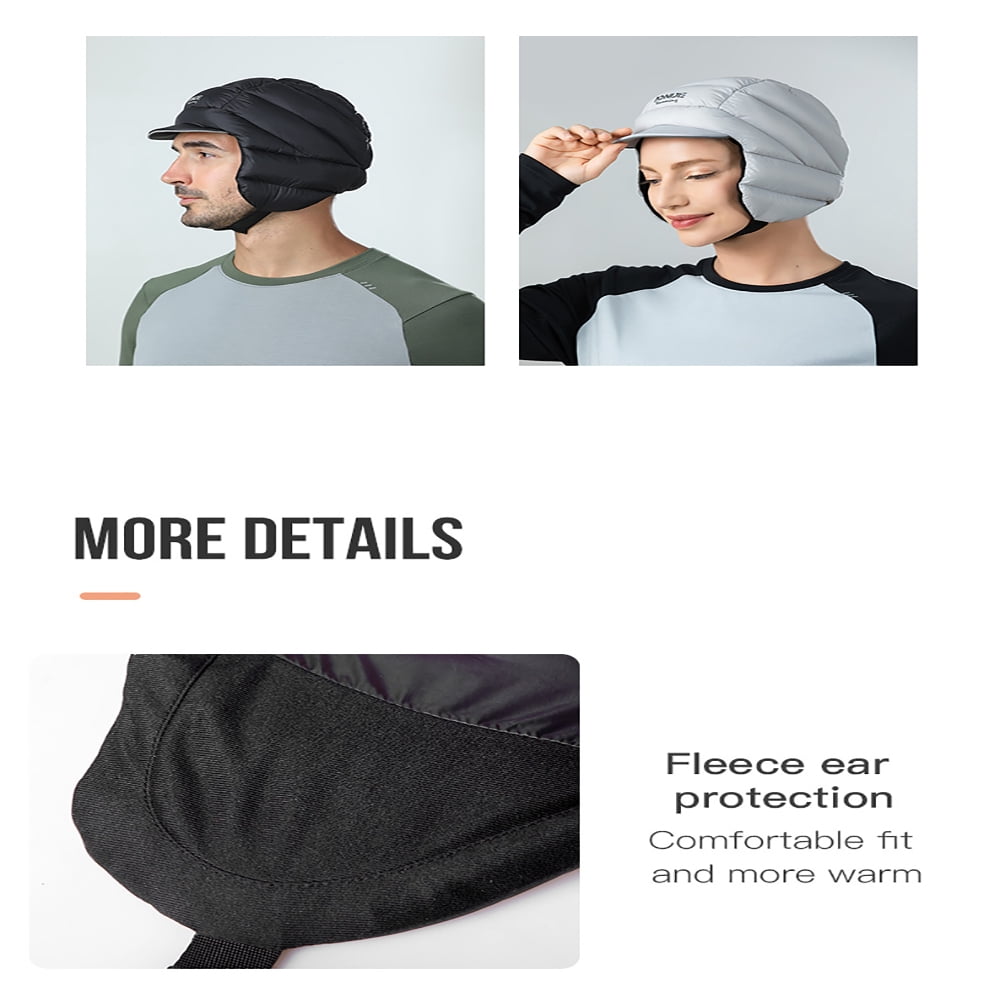 AONIJIE Duck Down  Hat Ultra Lightweight Waterproof Windproof Down Fleece Warm Down Hat for Skiing