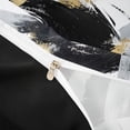 thumbnail image 4 of Homewish Gold Black Gradient Duvet Cover Queen,Modern Artwork Queen Bedding,Black Reversible,3 Pieces,1 Duvet Cover and 2 Pillowcases, 4 of 6
