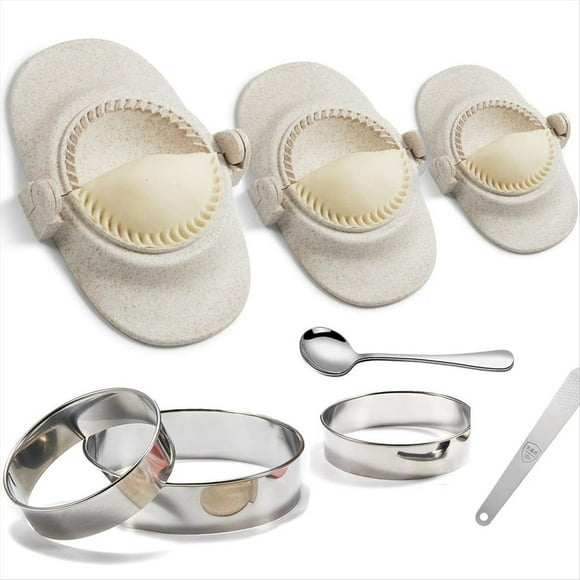 Prensa para Hacer Empanadas, Juego para Hacer Bolas de Masa Extragrande de 6 Pulgadas con Cortador de Masa, Juego de Moldes para Bolas de Masa para Pierogi y Pastelitos