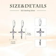 thumbnail image 2 of JKR Birthstone Cross Earrings 925 Sterling Silver Heart Cross Dangle Drop Earrings Fine Jewelry Birthday Gifts for Women Her Girlfriend, 2 of 10