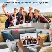 Girool Frameo 10.1” WiFi Digital Photo Frame with 3000mAh Battery, Electronic Picture Frame with IPS Touch Screen,Auto-Rotate, 32GB Storage, Share Moments Instantly via Frameo App from Anywhere