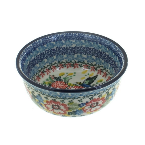Blue Rose Polish Pottery Hummingbird Small Bowl