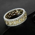thumbnail image 2 of Silver & Stone Jewels 0.75Ct Round Cut CZWomen's Wedding Band Ring 14k Two Tone Gold Over, 2 of 4