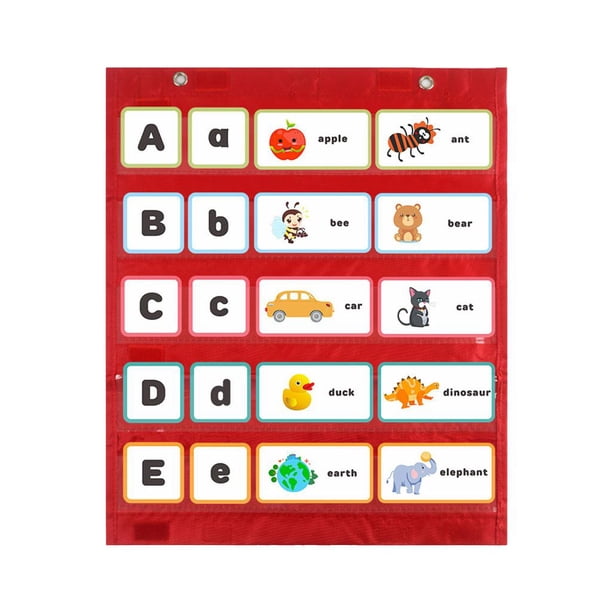 de bolsillo magnética de con 104 tarjetas Juegos de lectura para materiales educativos rojo