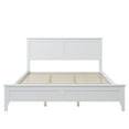 thumbnail image 7 of Queen Size Classic Solid Wood Platform Bed with Wear-Resistant Finish, Modern Floor Bed Frame with Extra Bed Legs for Bedroom, White, 7 of 7