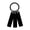Black, variant on Custom Keychain, Personalized Blank Rectangle Key Tag with Three Hanging Plates, Engraving Gift, Bag Backpack Car Accessory Black