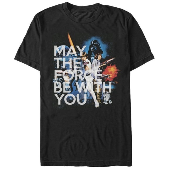 Men's Star Wars May The Force Be With You Graphic Tee Black Large