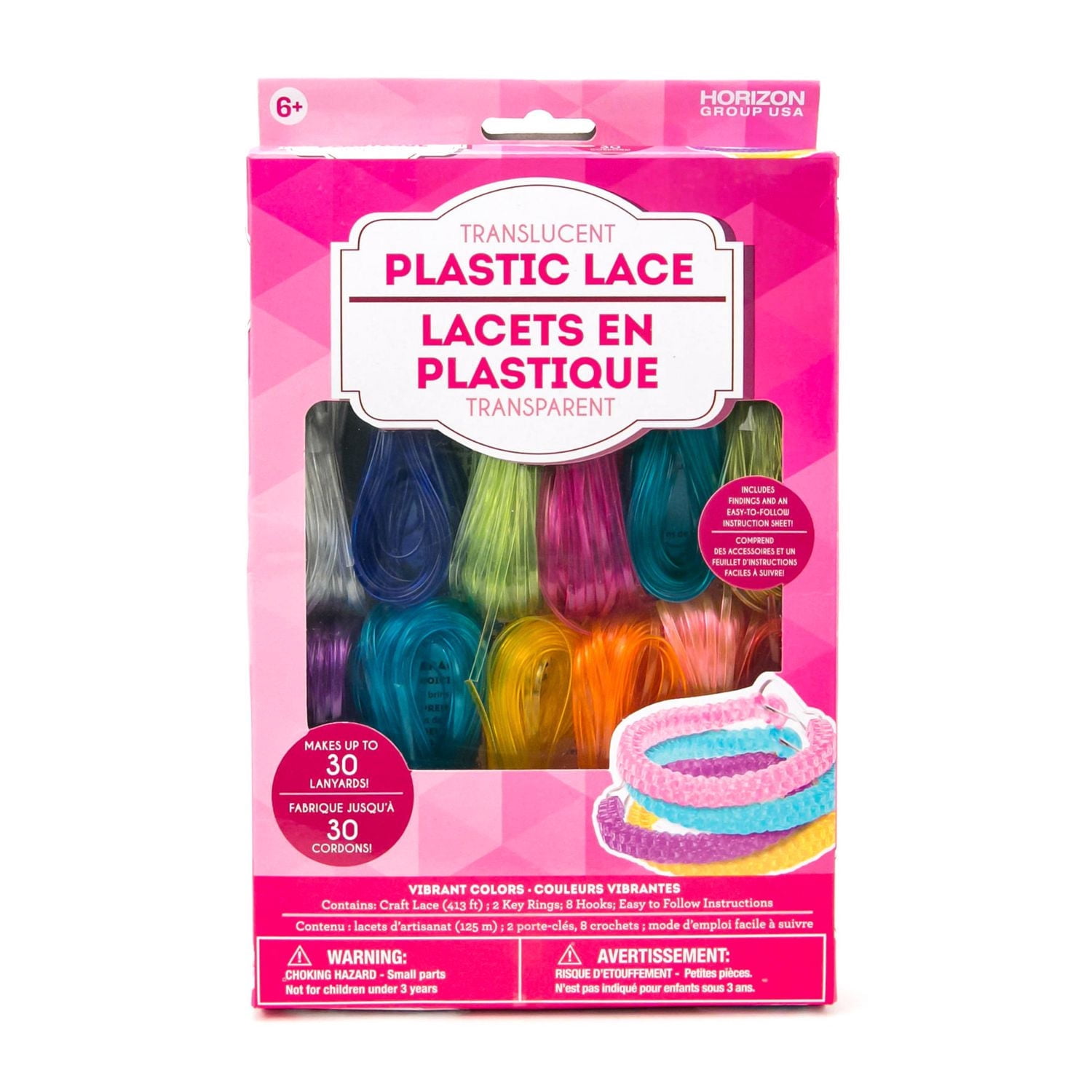 Lanière translucide en plastique