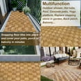 thumbnail image 3 of BTMWAY 10 Piece Patio Deck Tiles, 12"x12" Square Acacia Wood Interlocking Flooring Tiles, Outdoor Flooring for Porch Balcony Backyard, Yellow Brown, 3 of 13