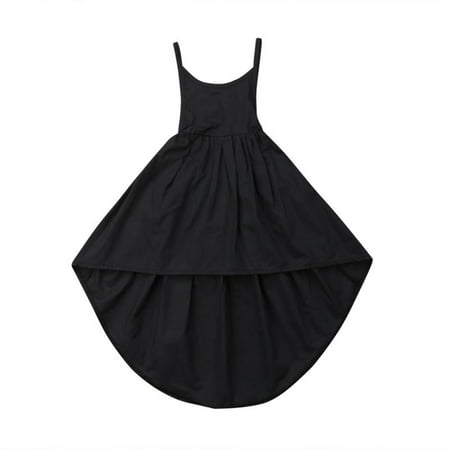 Toddler Kids Baby Girls Sleeveless Bandage Backless Casual Long Dress Sundress Skirt Outfit