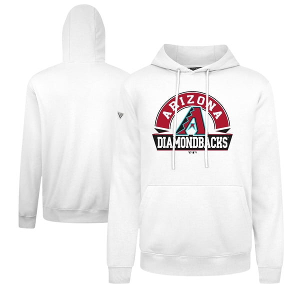 Men's Levelwear  White Arizona Diamondbacks Podium Banner Arch Hoodie