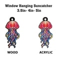 thumbnail image 3 of Lotusprinthandmade Jellyfish Ocean Sea Lover Custom Shape Window Hanging Suncatcher 4in, jellyfish suncatcher, ocean lover decor, 3 of 6