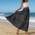 thumbnail image 6 of Women Polka Dot Maxi Skirt Elegant Bodycon A Line Flare Long Skirts Cute Dots Print Flowy Maxi Satin Skirt Vintage Streetwear, 6 of 6
