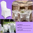 thumbnail image 2 of KUOGO 100pcs White Polyester Stretch Banquet Chair Covers for Universal Chair Protectors Removable and Washable Suitable for Wedding Party Catering and Banquet Events Etc, 2 of 13
