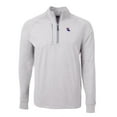 thumbnail image 2 of Men's Cutter & Buck  Heather Gray Louisiana Tech Bulldogs Big & Tall Adapt Eco Knit Quarter-Zip Pullover Top, 2 of 3