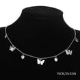 thumbnail image 4 of Fashion Butterfly Choker Necklace, Girls Exquisite Multilayer Clavicle Chain Jewelry Accessory Christmas Gift , Corazón de plata Yinane Collar de mujer, 4 of 4