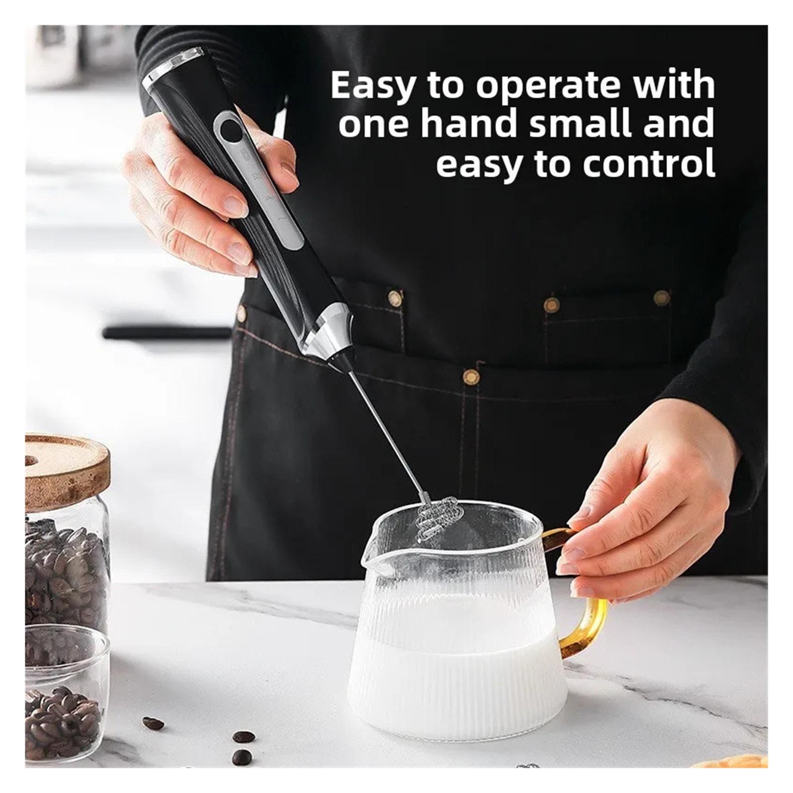 Waist Mixer, Milk Frother, Egg Beater, Electric Handheld Portable Milk, Coffee, Cream, Butter Mixer