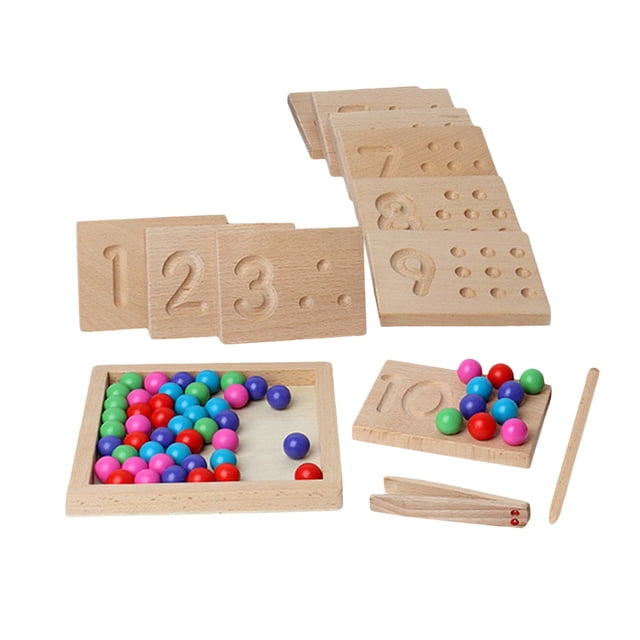 Juego de con clip de tablero de madera para edades de 3 4 5 6 7
