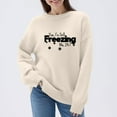 thumbnail image 2 of Weiqiqre Womens Sweaters Crew Neck Long Sleeve Fall Winter Chunky Warm Pullover Tops Trendy Casual Outfits, 2 of 7