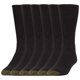 thumbnail image 1 of Calcetines redondos GOLDTOE Harrington para hombre negros, 6 pares, talla L, 1 of 5