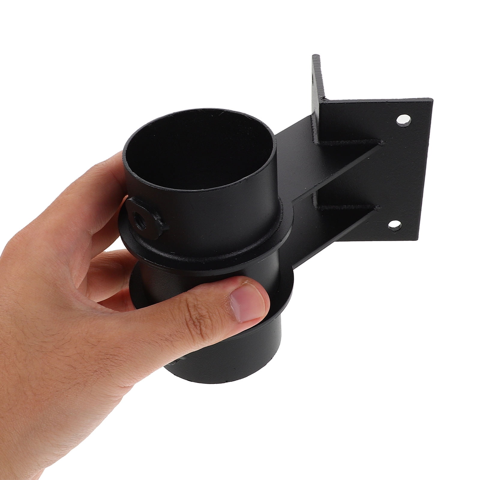 OUNONA 2-Pack Black Patio Umbrella Stand Brackets Weather Resistant for Garden Yard Deck Outdoor Use