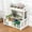 White, variant on Merryso Double Tier Kitchen Organizer for Spices & Knives, Plastic Coffee Color with Detachable Hollow Design, Countertop Space-Saving Storage