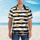 thumbnail image 2 of Fotbe Gold Flamingo Camisa Hawaiana para Hombre Unisex – Camisa Casual de Verano con Botones de Manga Corta de Algodón y Lino,3X-Large, 2 of 7