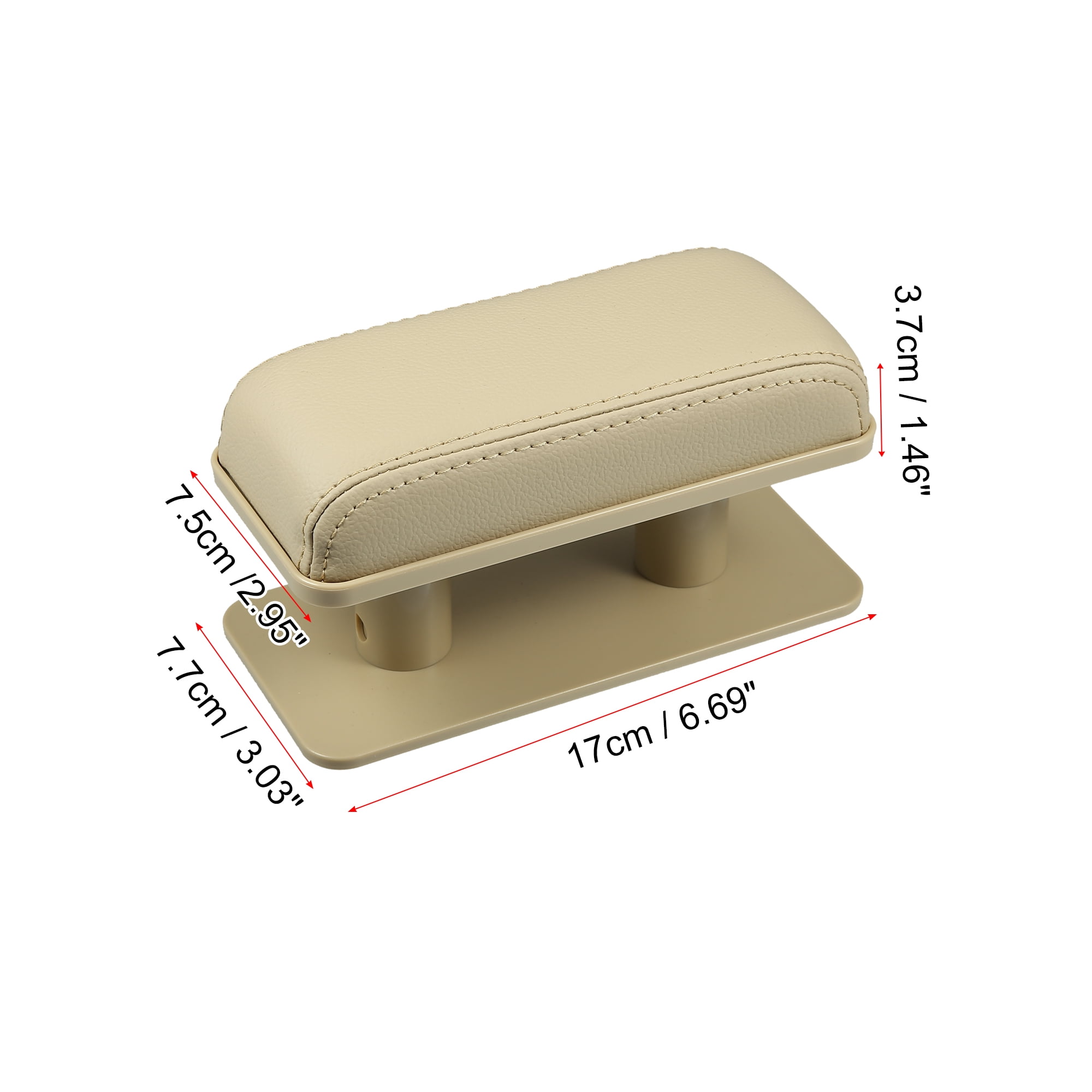 Unique Bargains Universal Car Armrest Adjustable Height Left Elbow Support Pad Beige