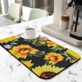 thumbnail image 2 of Washable Rubber Sunflower Cute Floral Dish Drying Mats for Kitchen Counter Home Large Coffee Bar Pad Accessories and Decor for Utensils Stemware 19.5''x12'', 2 of 7