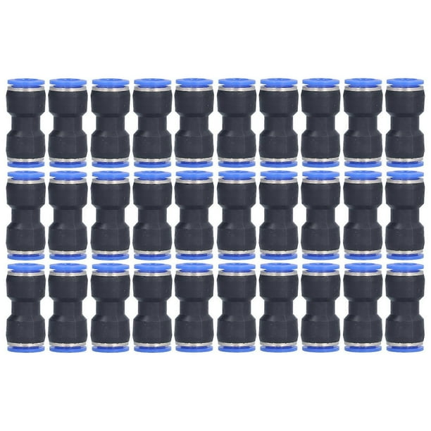 30Pcs Straight Pneumatic Connector Push to Connect Fittings for Air Tube Industrial SuppliesPU-12