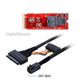thumbnail image 2 of 5X Built-in 12G Mini SAS HD to U.2 / SFF-8643 to SFF-8639 Cable 0.5M with 15-Pin Power Supply, Suitable for U.2 SSD, 2 of 5
