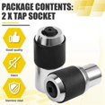 thumbnail image 4 of 2Pcs Tap Socket Ratchet Tap Wrench 3/8inch Drive Hand Tool 1/4-1/2 Taps,0-1/2 Taps Tapping Socket Set Tap Socket Adapter, 4 of 5