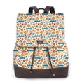 thumbnail image 1 of Easygdp Falling Pumpkins On Car Mochila de Cuero para Mujeres, Bolso de Hombro, Bolsos de Mano de Moda para Trabajo y Viajes, 1 of 4